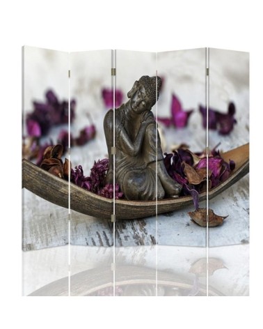 Parawan Budda we fioletowych płatkach - feeby.pl