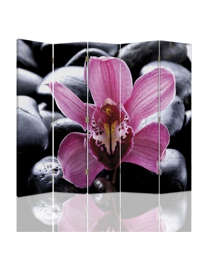 Parawan Zen z kwiatem orchidei - feeby.pl