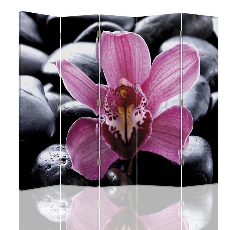 Parawan Zen z kwiatem orchidei - feeby.pl