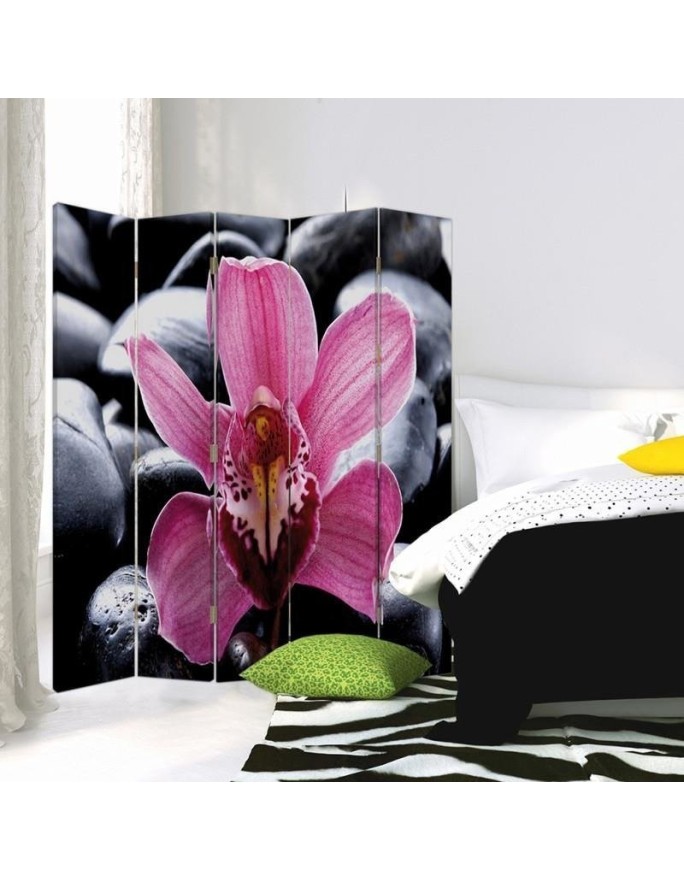 Parawan Zen z kwiatem orchidei - feeby.pl