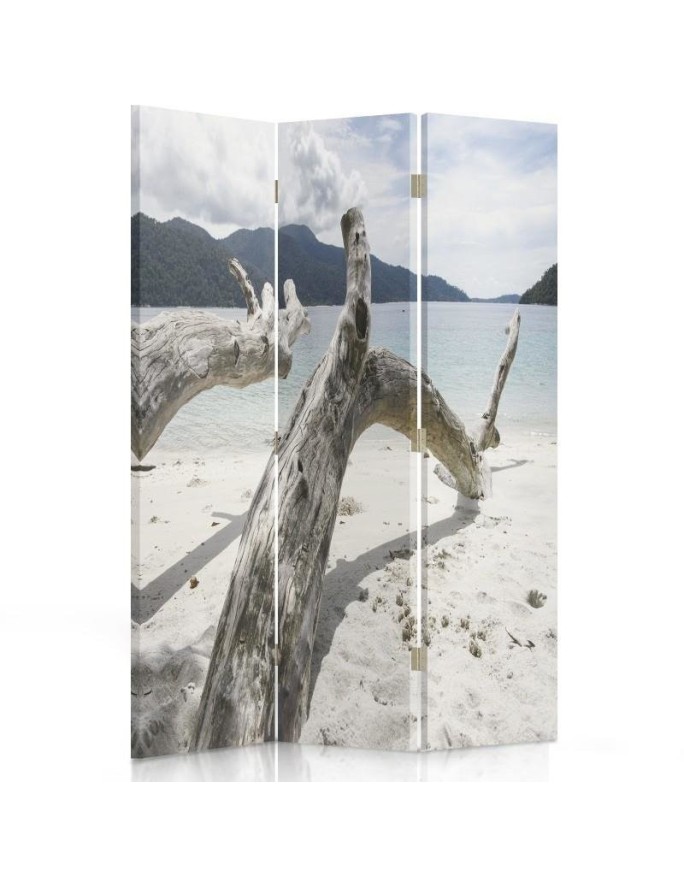 Bathroom divider - Tree branches on a tropical beach | FEEBY