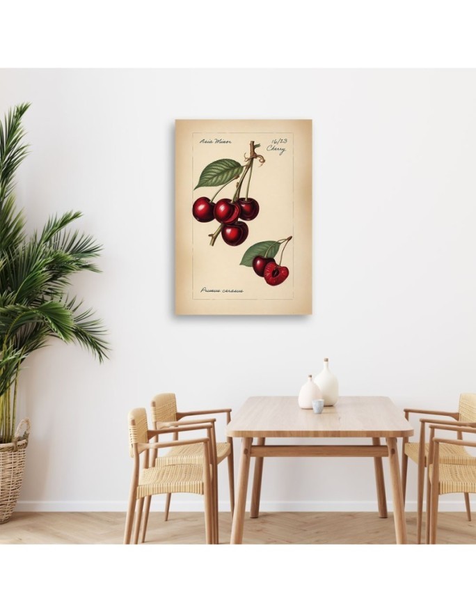 Obraz do kuchni nowoczesny - Owoce Vintage Wiśnia | Feeby.pl