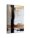 Canvas print for living room - Abstract with gold accents | FEEBY
