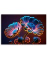 Obraz nowoczesny - Neonowe kwiaty | Feeby.pl
