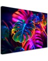 Obraz nowoczesny - Monstera fluorescencyjne liście | Feeby.pl