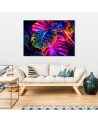 Obraz nowoczesny - Monstera fluorescencyjne liście | Feeby.pl