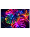 Obraz nowoczesny - Monstera fluorescencyjne liście | Feeby.pl