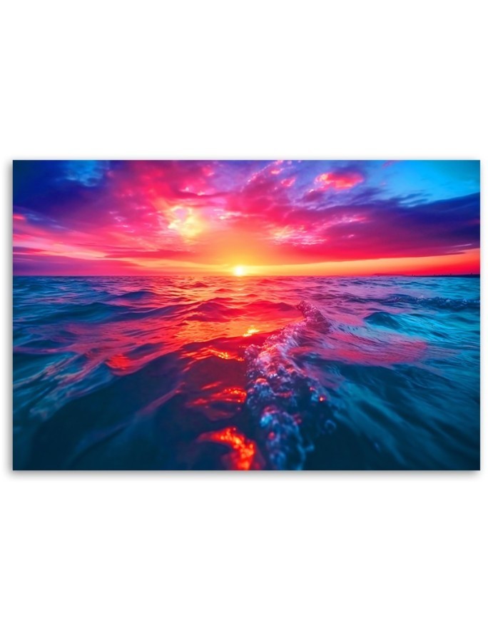 Print on canvas - Sunset over the sea | FEEBY