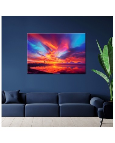 Obraz do salonu - Abstrakcyjne niebo nad miastem | Feeby.pl