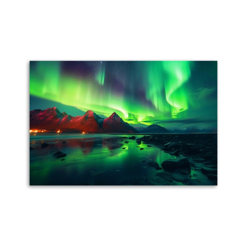 Obraz na płótnie canvas - Zorza polarna natura | Feeby.pl