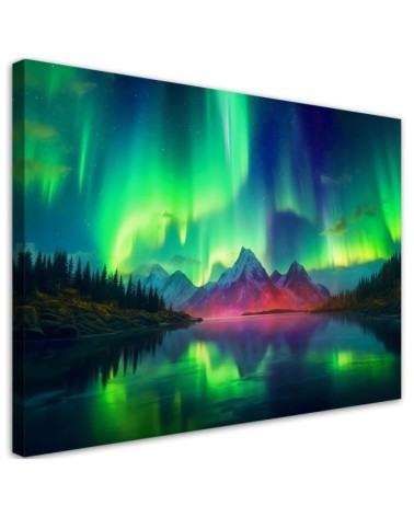 Modern canvas print - Green sky landscape | FEEBY