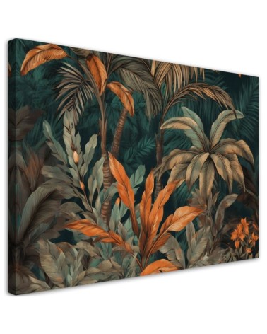 Modern painting on canvas - Palm trees in a jungle landscape | FEEBY