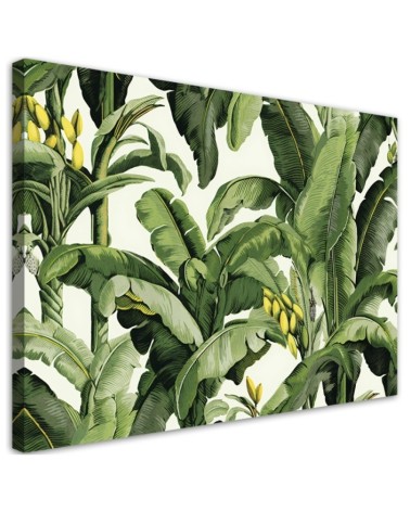 Canvas print for bedroom - Green banana leaves | FEEBY