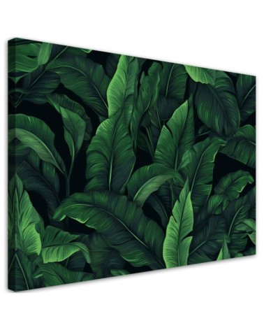 Wall canvas print - Exotic leaves | FEEBY