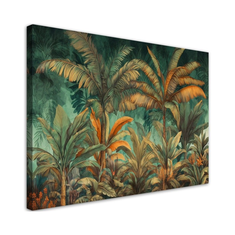 Wall painting for a room - Palm trees in a jungle landscape | FEEBY