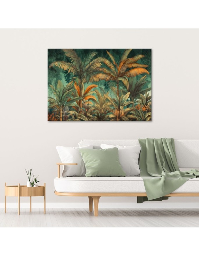 Wall painting for a room - Palm trees in a jungle landscape | FEEBY