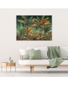 Wall painting for a room - Palm trees in a jungle landscape | FEEBY