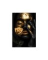 Painting for living room - Gold face of a Glamour woman | FEEBY