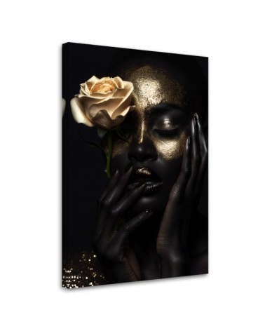 Stylish canvas print - Woman Gold Glamour | FEEBY