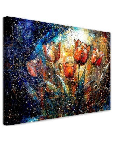 Picture on canvas - Flowers Abstract Coloured | FEEBY