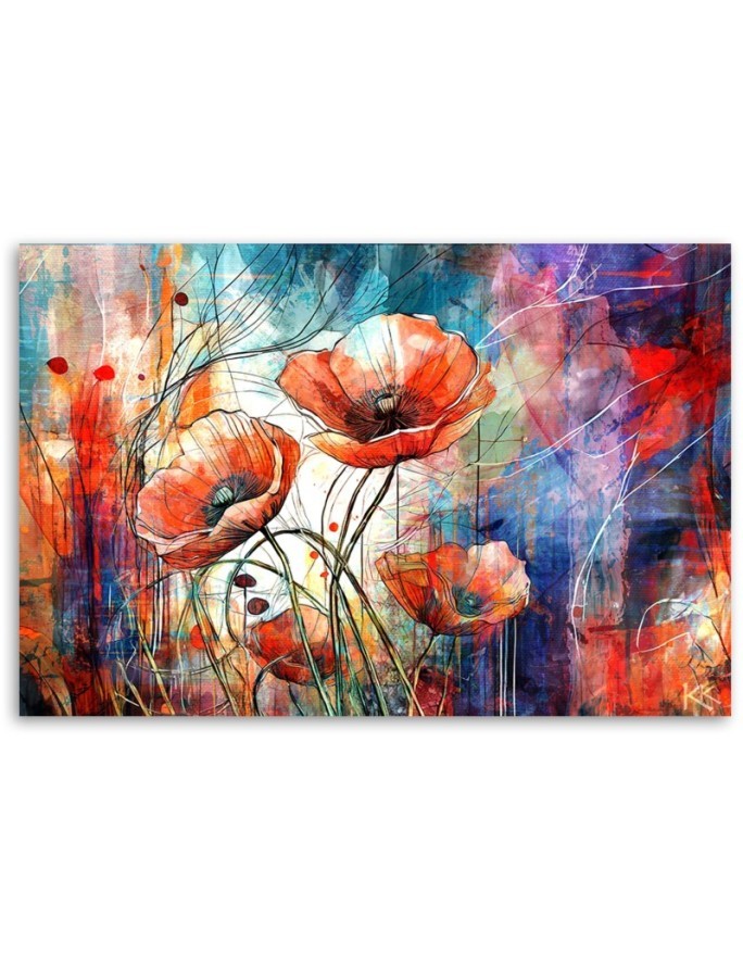 Stylowy obraz - Abstrakcyjne Maki | Feeby.pl