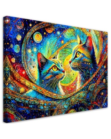 Picture on canvas - Abstract Cats | FEEBY