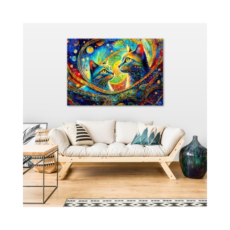 Obraz na płótnie Canvas - Abstrakcyjne koty | Feeby.pl