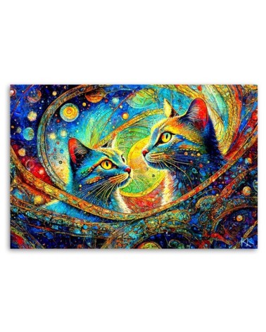 Obraz na płótnie Canvas - Abstrakcyjne koty | Feeby.pl