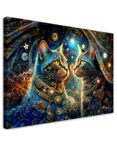 Modern painting - Cat Animals Abstraction | FEEBY
