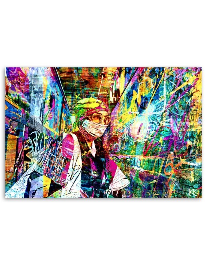 Stylish canvas print - Woman in a Glamour Mask | FEEBY