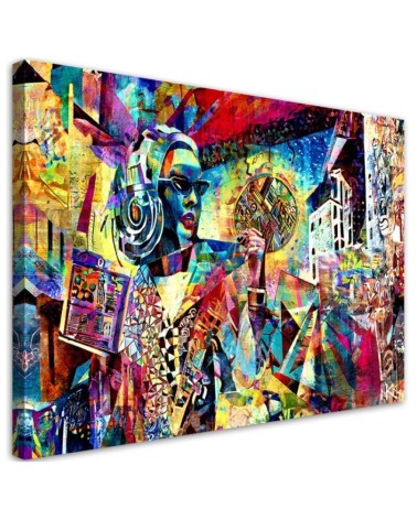 Stylish painting - Woman Abstraction Colourful | FEEBY