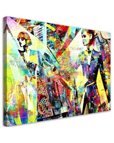 Stylish canvas print - Fashionable Woman Glamour | FEEBY
