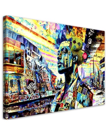 Painting for living room - Coloured Female Abstraction | FEEBY