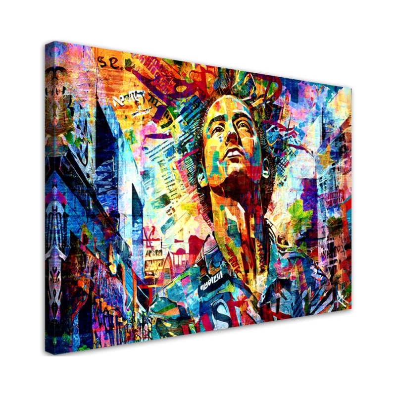 Bedroom canvas print - Male Colourful Abstraction | FEEBY