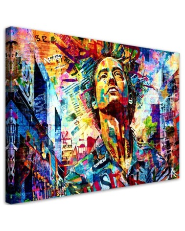 Bedroom canvas print - Male Colourful Abstraction | FEEBY