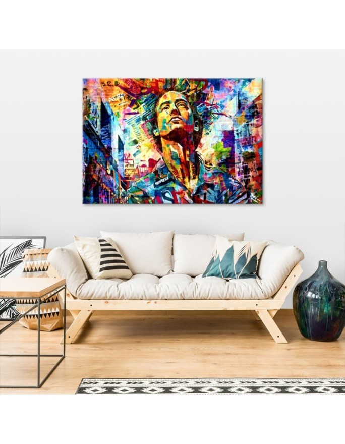 Bedroom canvas print - Male Colourful Abstraction | FEEBY