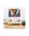 Bedroom canvas print - Male Colourful Abstraction | FEEBY