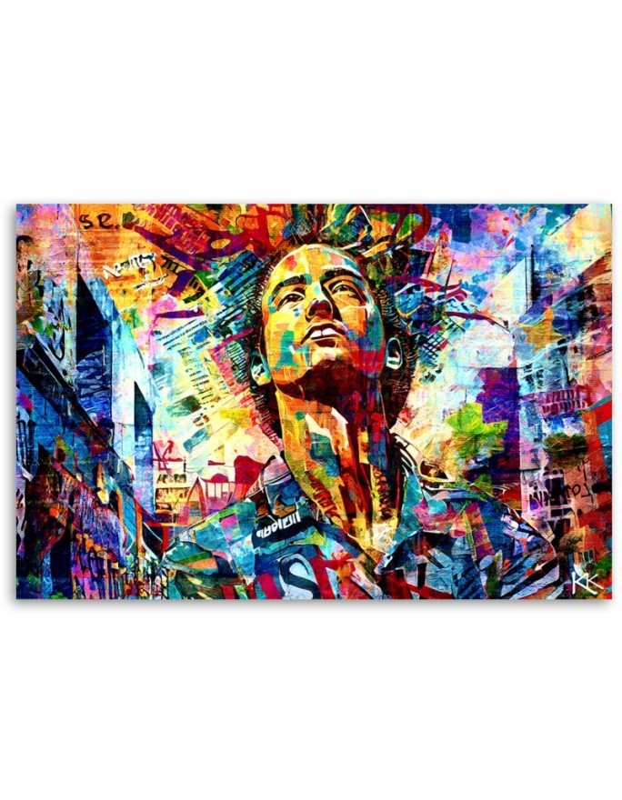 Bedroom canvas print - Male Colourful Abstraction | FEEBY