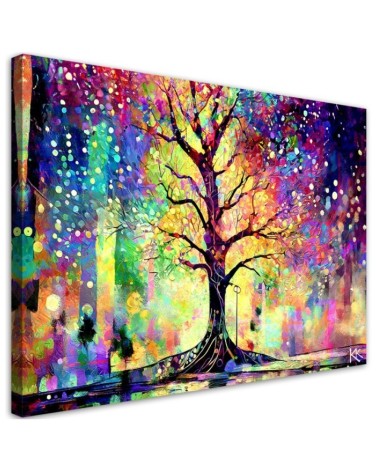 Modern painting - Coloured Tree | FEEBY