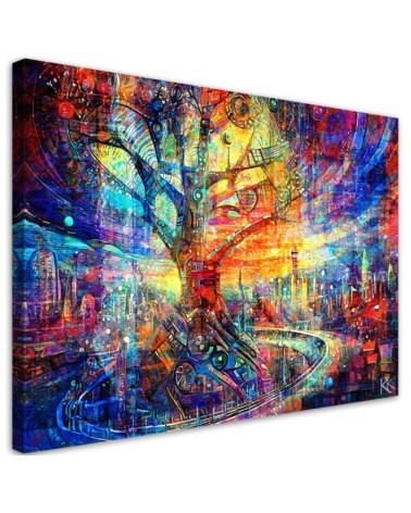 Modern canvas print - Tree Colourful Abstraction | FEEBY