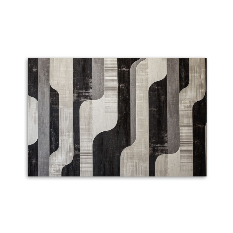 Obraz do salonu - Szara Abstrakcja Retro | Feeby.pl