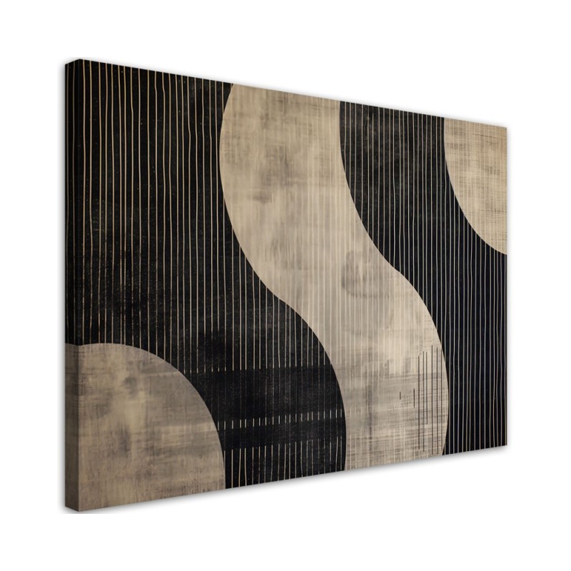 Obraz do sypialni - Beżowa Abstrakcja Retro | Feeby.pl