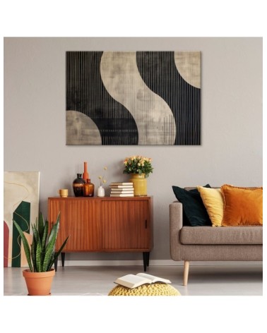 Obraz do sypialni - Beżowa Abstrakcja Retro | Feeby.pl