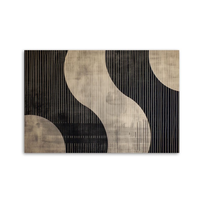 Obraz do sypialni - Beżowa Abstrakcja Retro | Feeby.pl