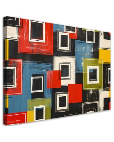 Modern painting - Retro colourful Abstract | FEEBY
