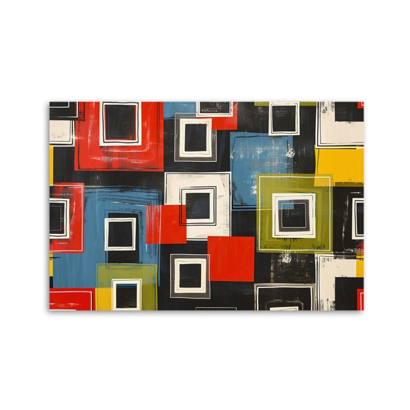 Nowoczesny obraz - Kolorowa Abstrakcja Retro | Feeby.pl