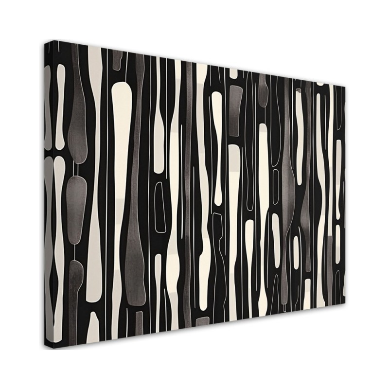 Obraz nowoczesny - Czarno biała Abstrakcja Retro | Feeby.pl
