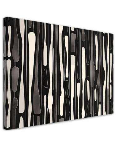 Obraz nowoczesny - Czarno biała Abstrakcja Retro | Feeby.pl