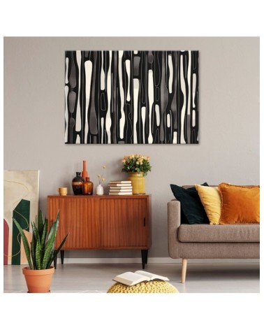 Obraz nowoczesny - Czarno biała Abstrakcja Retro | Feeby.pl