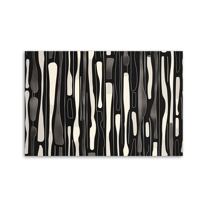 Obraz nowoczesny - Czarno biała Abstrakcja Retro | Feeby.pl